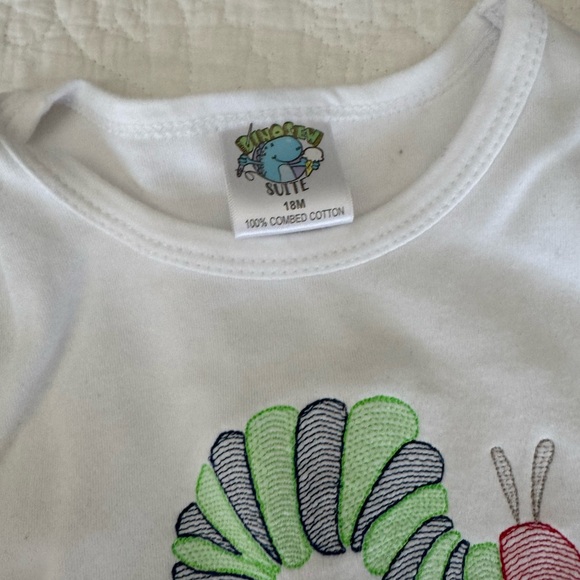 Hungry Caterpillar stitched baby onesie - Picture 5 of 5